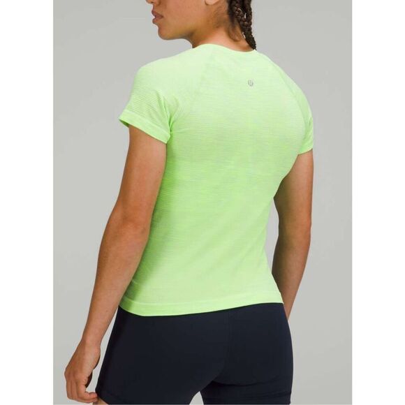 Lululemon W3FEHS Swiftly Tech SS Top 2.0 Race Length Neon Green Activewear XS - Picture 3 of 11